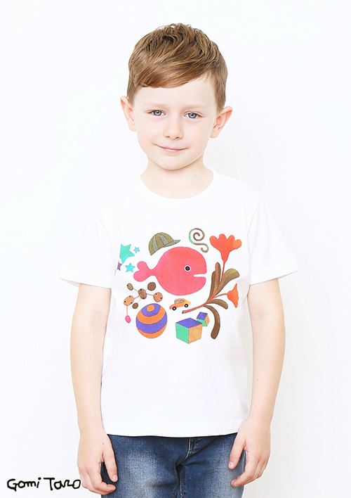 (90)五味太郎 Tシャツ きんぎょがにげた カバー