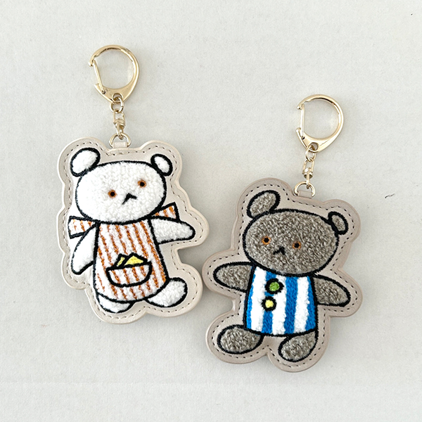 こぐまちゃんえほん サガラ刺繍キーホルダー しろくまちゃんの商品画像3