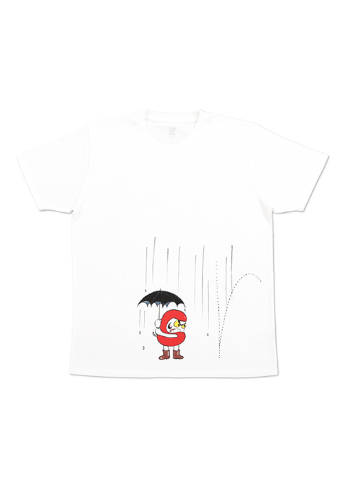 (L)かこさとし Tシャツ だるまちゃん 傘