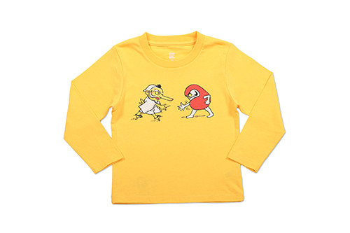 (100)かこさとし 長袖Tシャツ だるまちゃんとてんぐちゃん