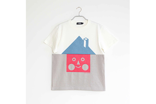 (L)tupera tupera×STORE 家T-シャツ ベーシックハウス バニラ×ライトグレー