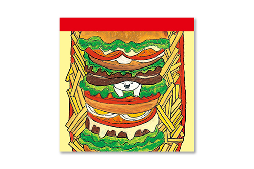 おいしそうなしろくま メモ帳 ハンバーガーしろくま