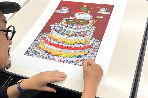 レア　谷口智則さん　絵　サイン入り 送料無料）【直筆サイン入り複製原画】谷口智則 『100にんの