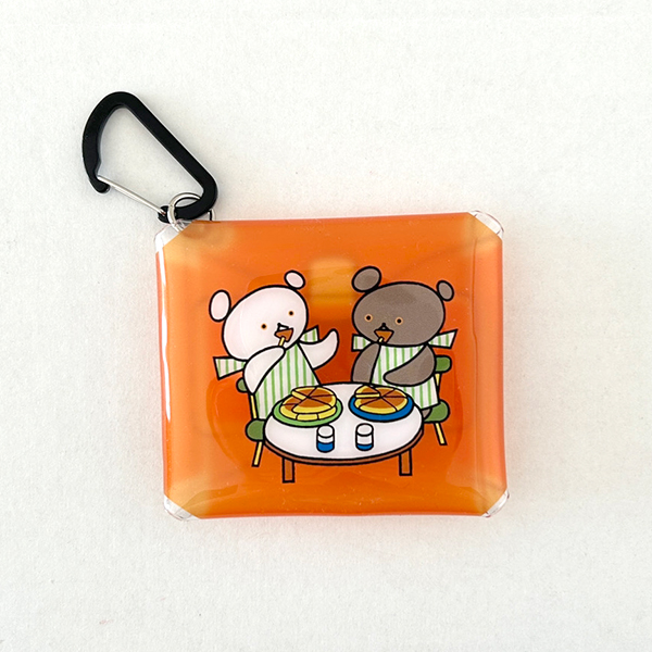 こぐまちゃんえほん クリアマルチケースSS オレンジ